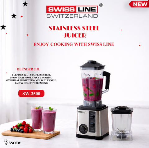 Mixeur Électrique Swiss Line SL-2500 2in1 - 2,5L - 5800W
