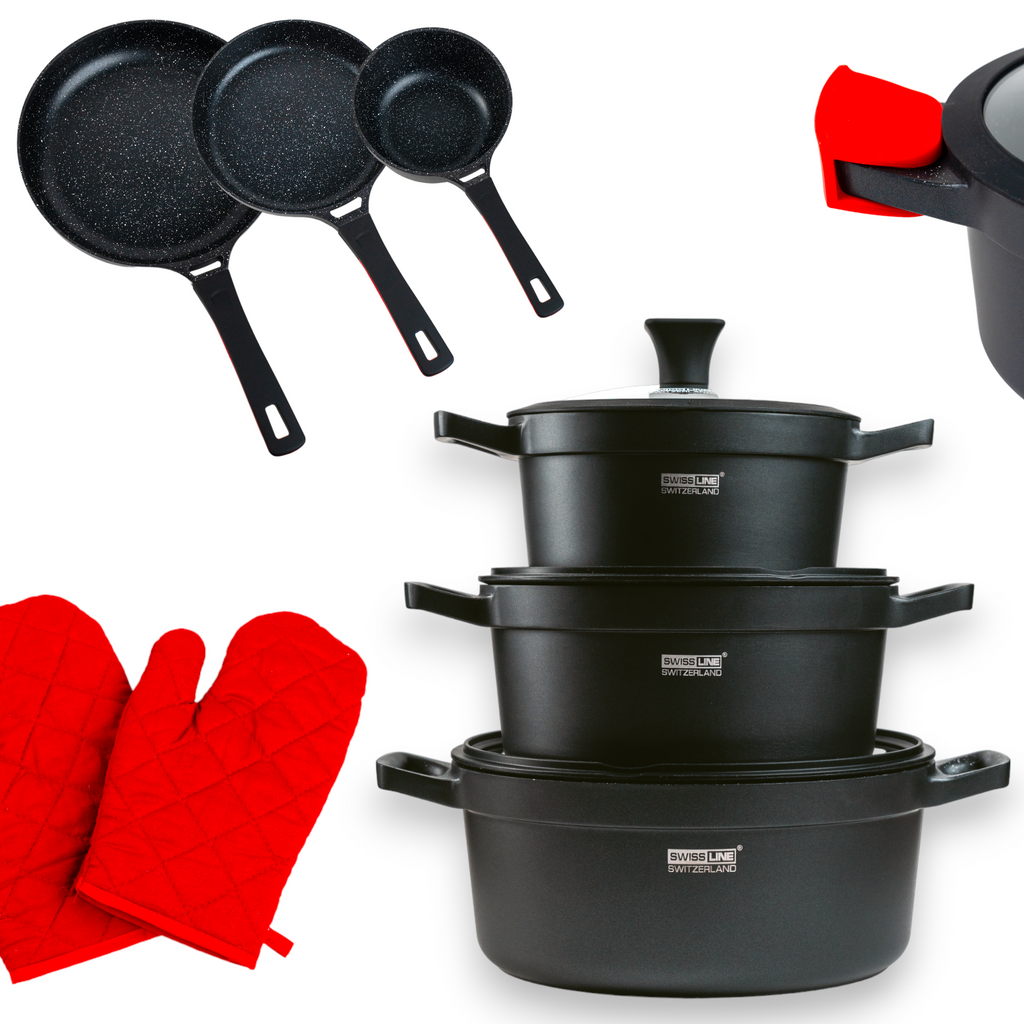 Swiss Line Ensemble de 10 pièces (Poêles & Casseroles)