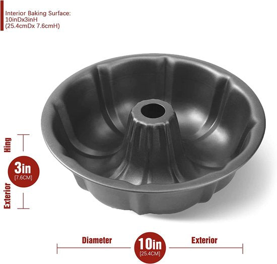 Moule à pâtisserie - Ensemble moule à cake et moule à cake - Ø 23/25 cm - Moule turban - Revêtement antiadhésif - Moules à pâtisserie - Moule à quiche - Moule à charnière