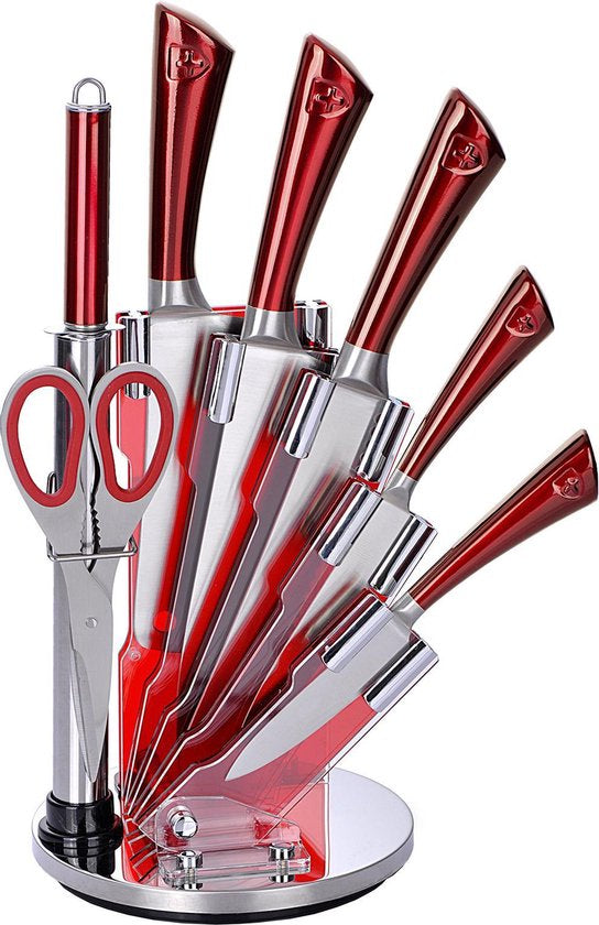Ensemble de couteaux 8 pièces rouge /  Messenset - 8-Delig rood