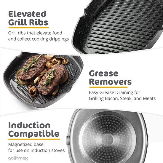 Poêle Grill Induction24 cm/ 28 cm
