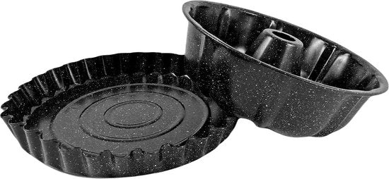 Moule à pâtisserie - Ensemble moule à cake et moule à cake - Ø 23/25 cm - Moule turban - Revêtement antiadhésif - Moules à pâtisserie - Moule à quiche - Moule à charnière