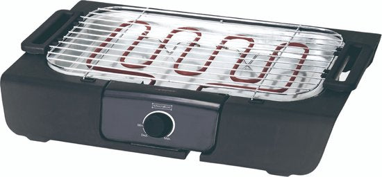 Barbecue électrique - Grill de table - Grill électrique - Surface de grill 40x24 cm - 2000W - Avec support