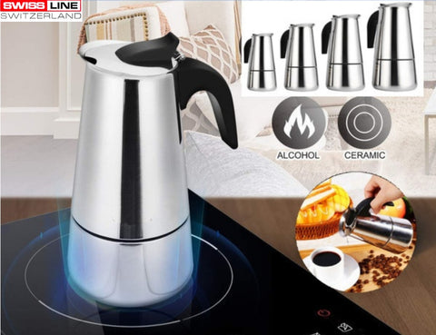 Swiss Line Cafetière Italienne en inox