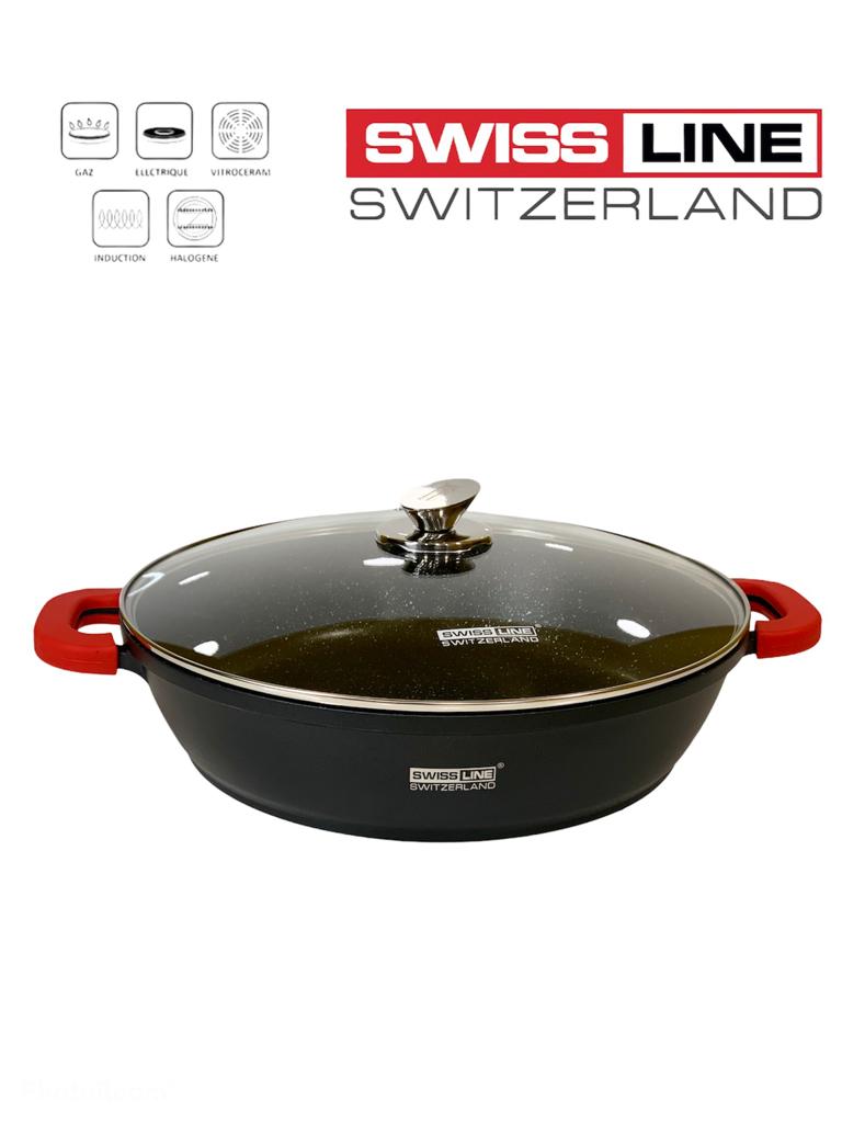 Casserole basse revêtement marbre / sauteuse