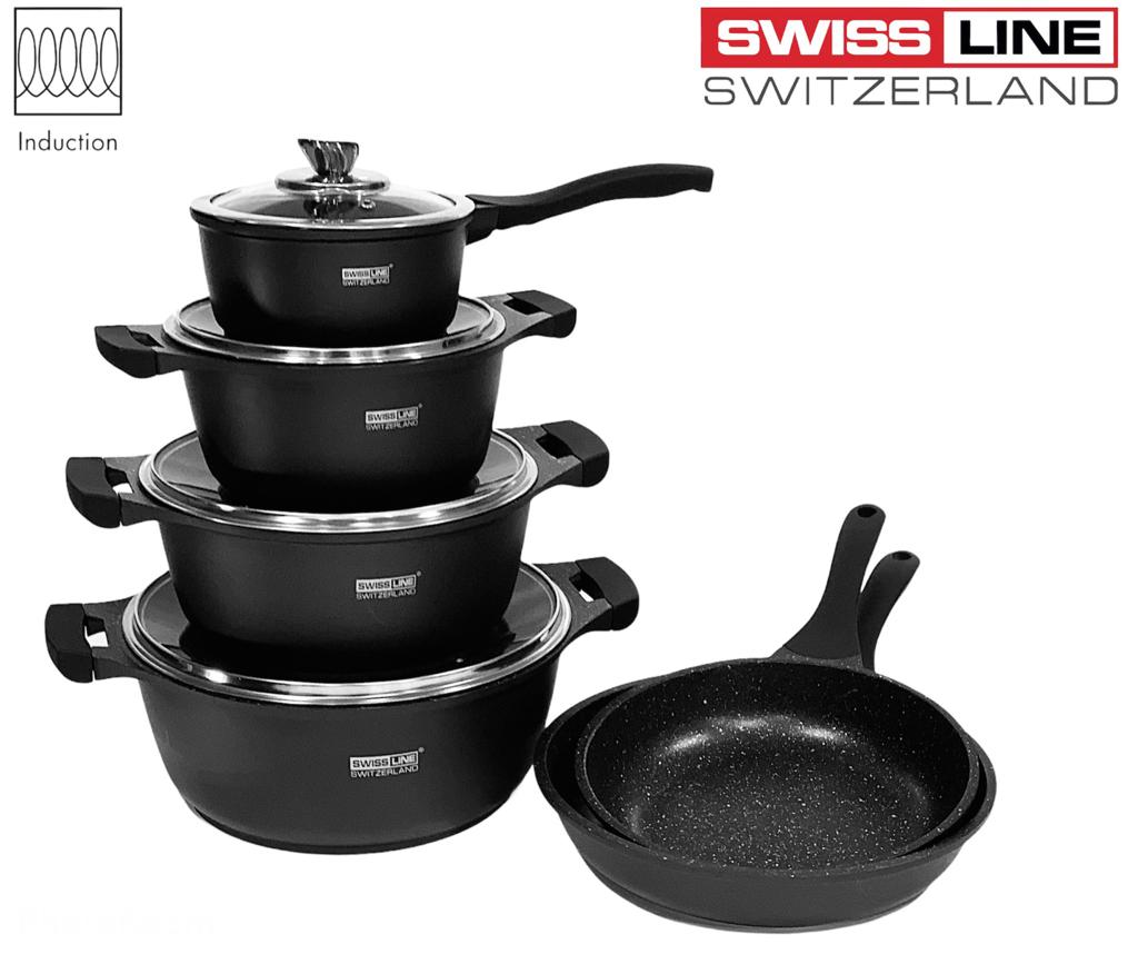 Swiss Line Ensemble de 10 pièces (Poêles & Casseroles)