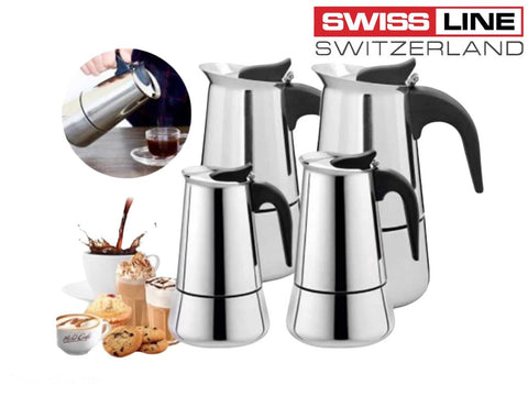 Swiss Line Cafetière Italienne en inox