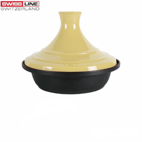Tajine marbre 30 cm( induction) jaune
