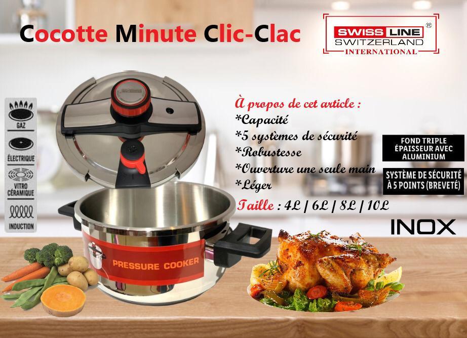 Autocuiseur à pression en Inox clic-clac/ cocotte clic -clac