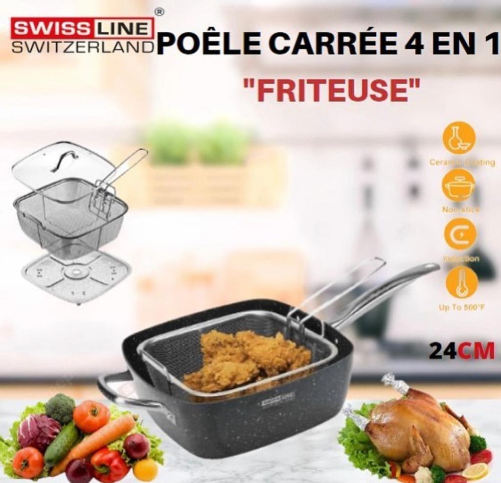 POÊLE CARRÉE 4 EN 24 cm