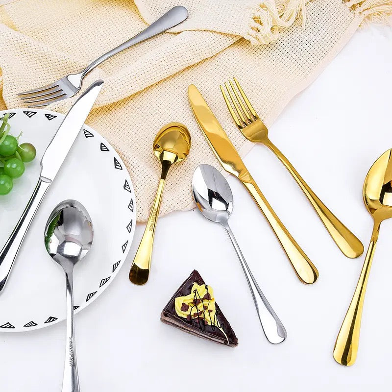 Set de ménagères 24 pcs doré / couvert