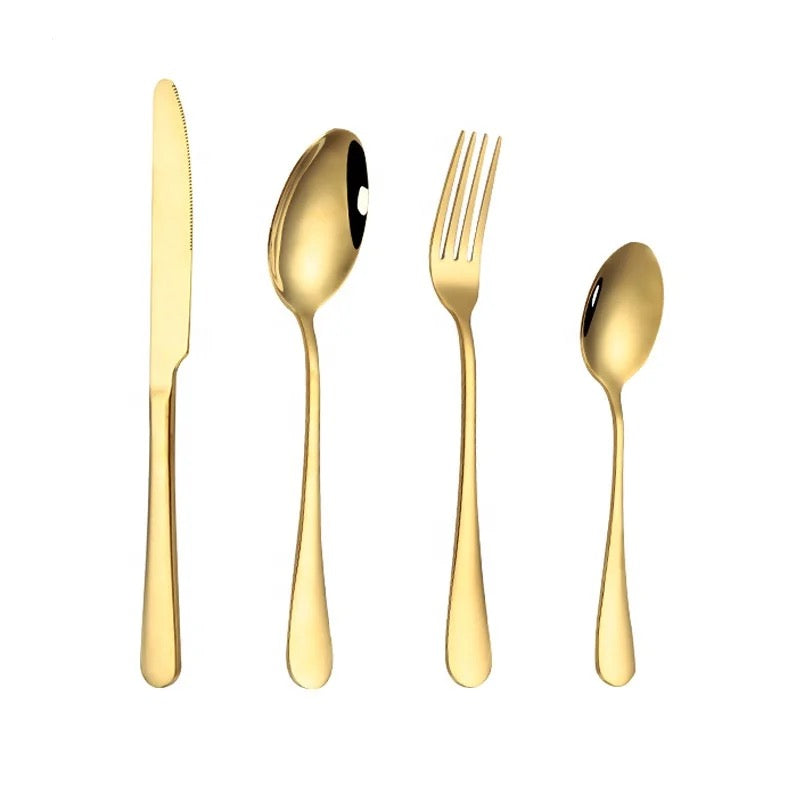 Set de ménagères 24 pcs doré / couvert