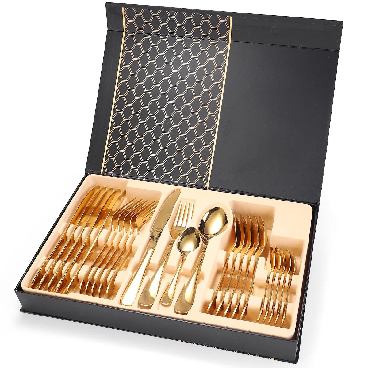 Set de ménagères 24 pcs doré / couvert