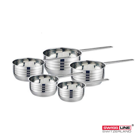 5 PIÉCES CASSEROLES EN INOX PROFESSIONNEL