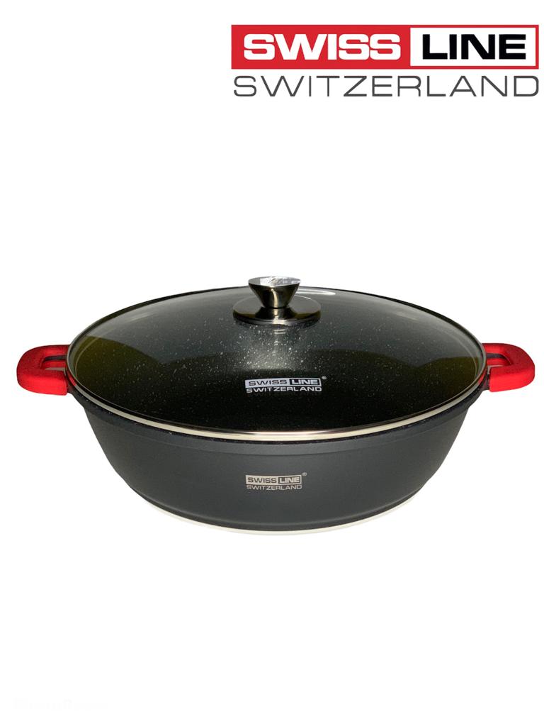 Casserole basse revêtement marbre / sauteuse